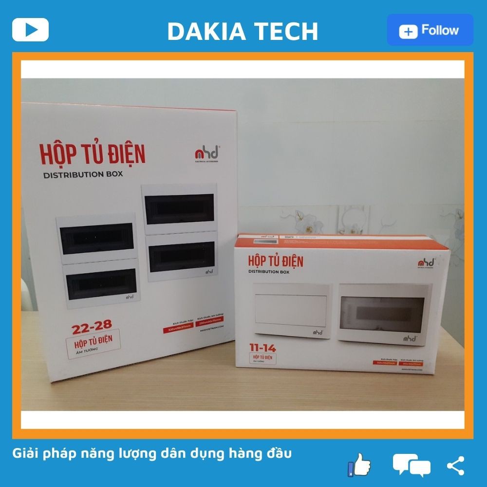 Tủ điện 22 - 28 vị trí gắn âm tường/ gắn nổi