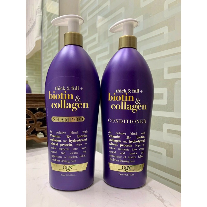 Dầu gội+ xả Biotin 750ml vòi