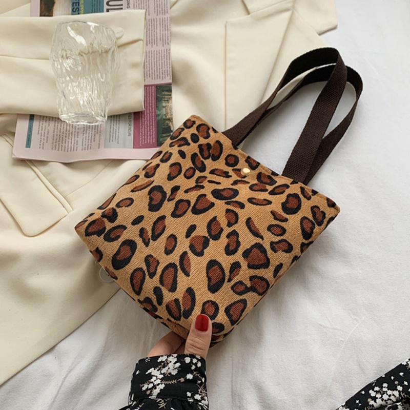 Youyo Túi Xách Đeo Vai Bằng Vải Canvas Họa Tiết Ngựa Vằn / Da Báo Thời Trang Thường Ngày Cho Nữ