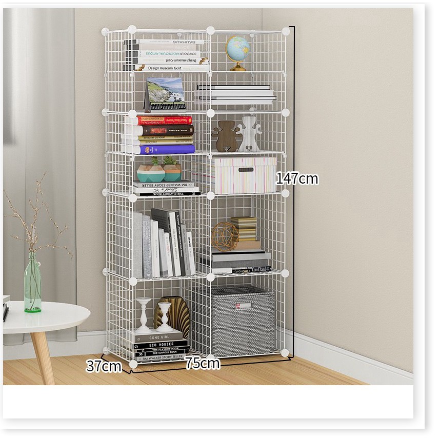 Lưới sắt thép lắp ghép đa năng 45x35 cm, tặng kèm 2 chốt cho mỗi tấm, chọn màu đen, hồng, trắng