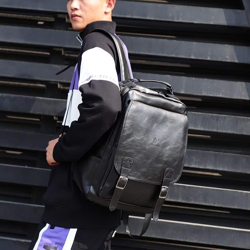 Ba lô da nam thời trang Hàn Quốc để vừa laptop