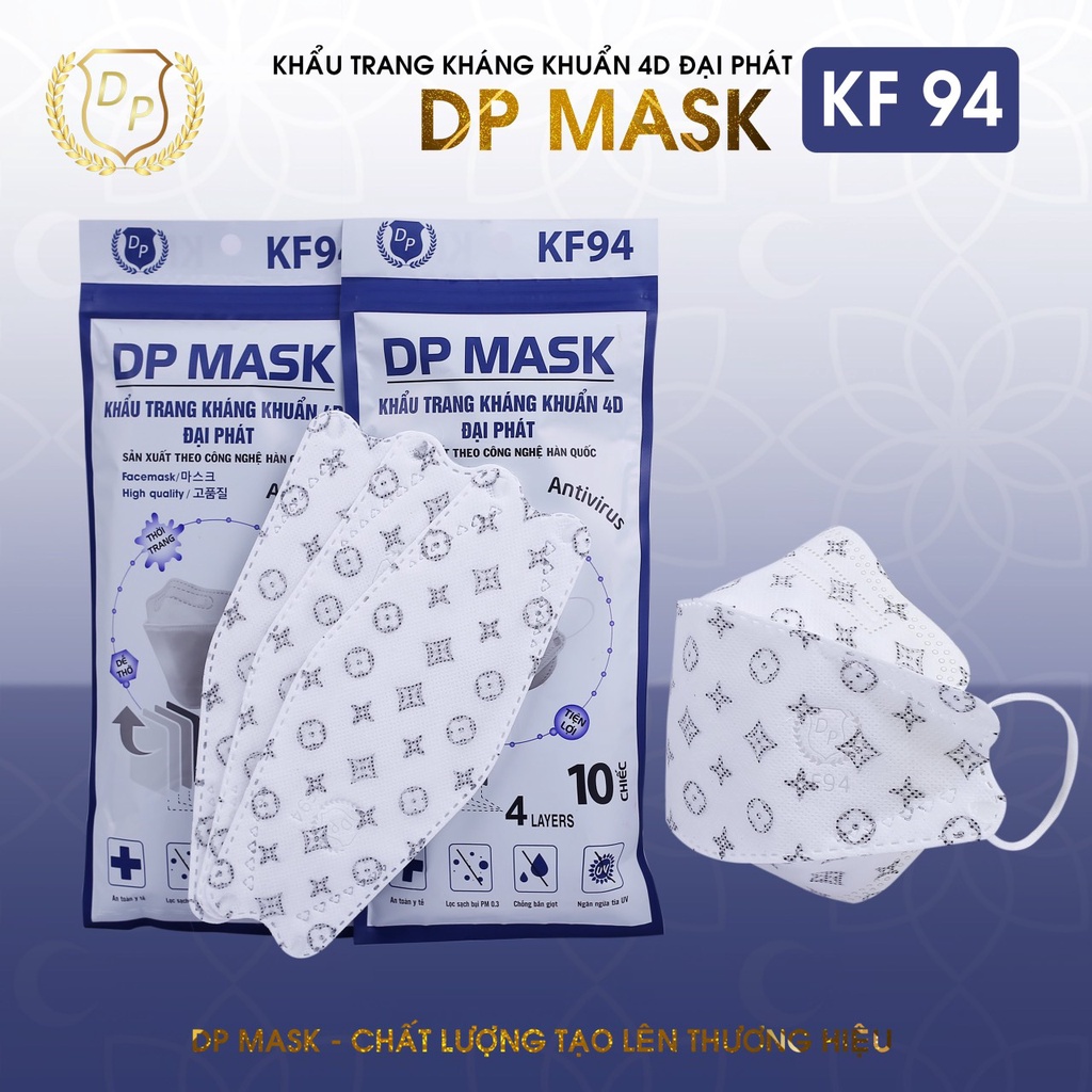 [1 thùng 300 cái)( 30 túi)]Khẩu Trang 4D DP Mask Chuẩn Hàn Quốc (anthudogiadung)