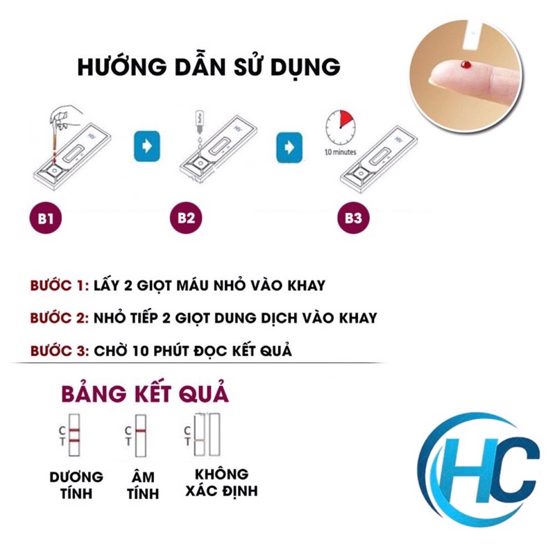 [CHÍNH HÃNG] Bộ Kit Test Xét Nghiệm Nhanh Fastep HIV (Lấy máu đầu ngón tay)