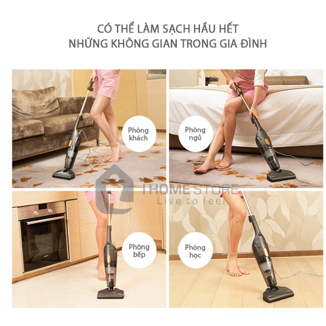 Máy hút bụi gia đình Xiaomi Deerma DX115C (hút được cả chăn đệm, thảm sàn, mạng nhện....) | BigBuy360 - bigbuy360.vn
