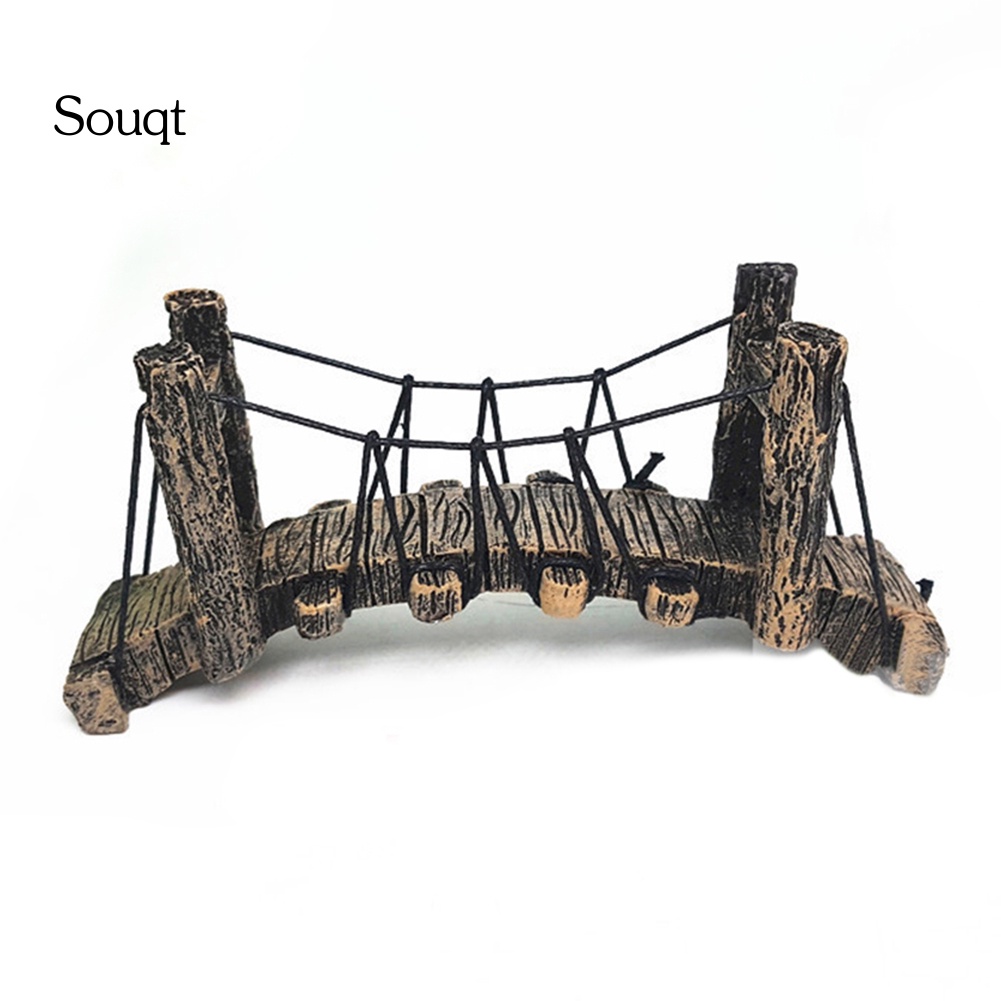 Cây Cầu Giả Bằng Nhựa Tổng Hợp Không Độc Hại Trang Trí Bể Cá