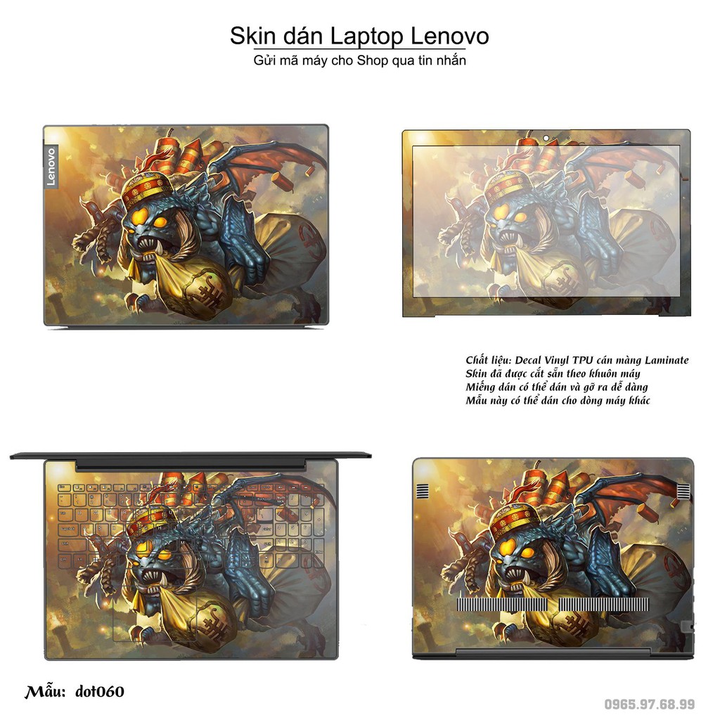 Skin dán Laptop Lenovo in hình Dota 2 nhiều mẫu 10 (inbox mã máy cho Shop)