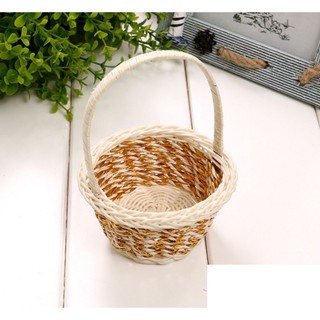 Giỏ giả mây nhỏ xinh cắm hoa cực đẹp