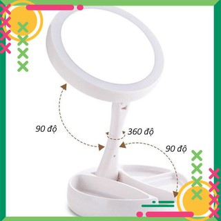 Gương Đèn Led Trang Điểm Gấp Gọn