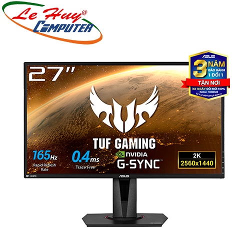 Màn hình máy tính Asus TUF Gaming VG27BQ 27inch 2K 165Hz TN Loa