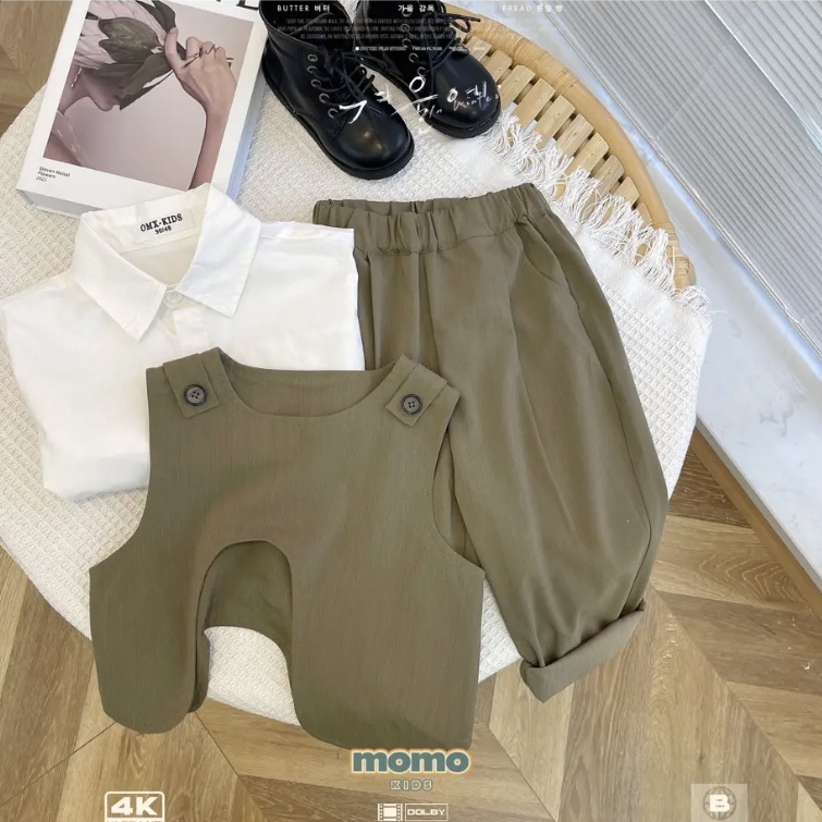 Set Đồ Ba Món Thiết Kế Mới Thời Trang Theo Phong Cách Hàn Quốc Cho Bé
