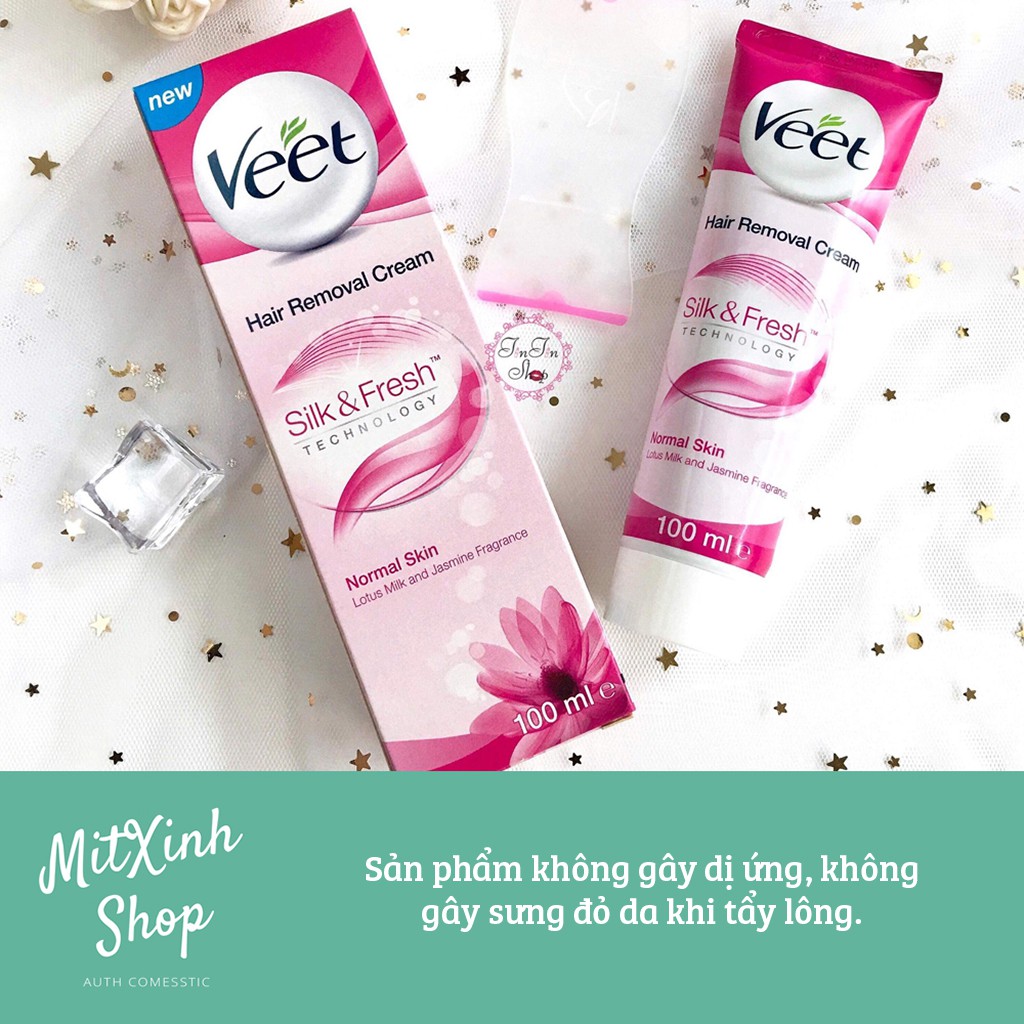 Kem Tẩy Lông Veet 100ml cho da thường và da siêu nhạy cảm - Cam kết hàng chính hãng