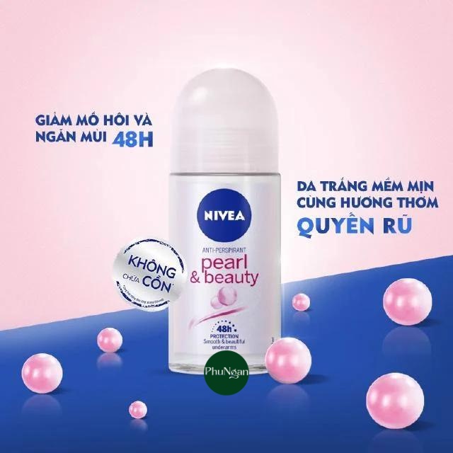 Lăn nách khửi mùi làm trắng nách Nivea Pearl & Beauty/Extra Whitening Thái Lan