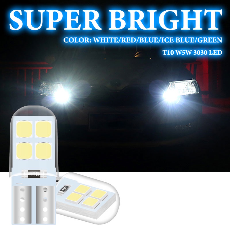 Set 10 bóng đèn LED KEVANLY W5W T10 3030 8SMD 6000K 168 194 dành cho ô tô