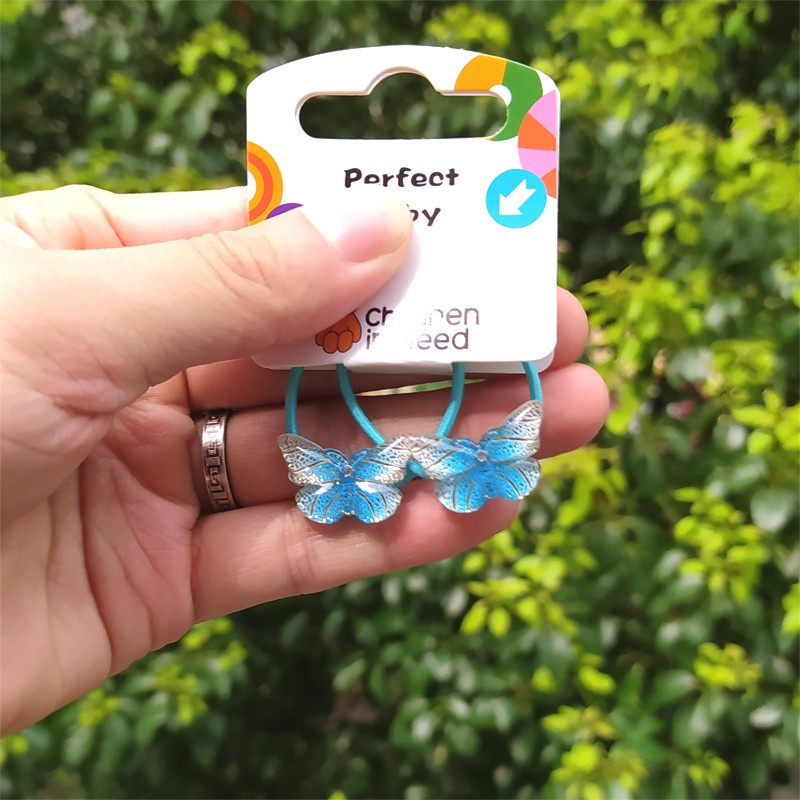 Bộ 2 dây buộc tóc hình bướm xinh xắn cho bé gái