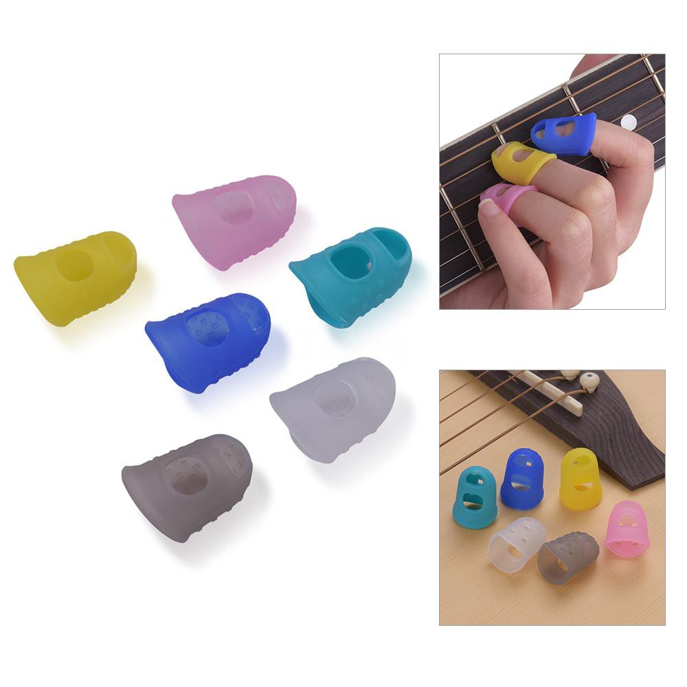Bộ 6 bọc silicon nhiều màu sắc bảo vệ ngón tay khi chơi đàn guitar