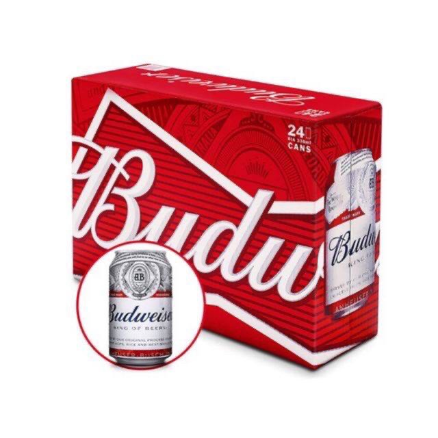 Bia Budweiser thùng 24 lon thương hiệu số 1 tại Mỹ, Bia dành cho người sành điệu. ROSE-STORE