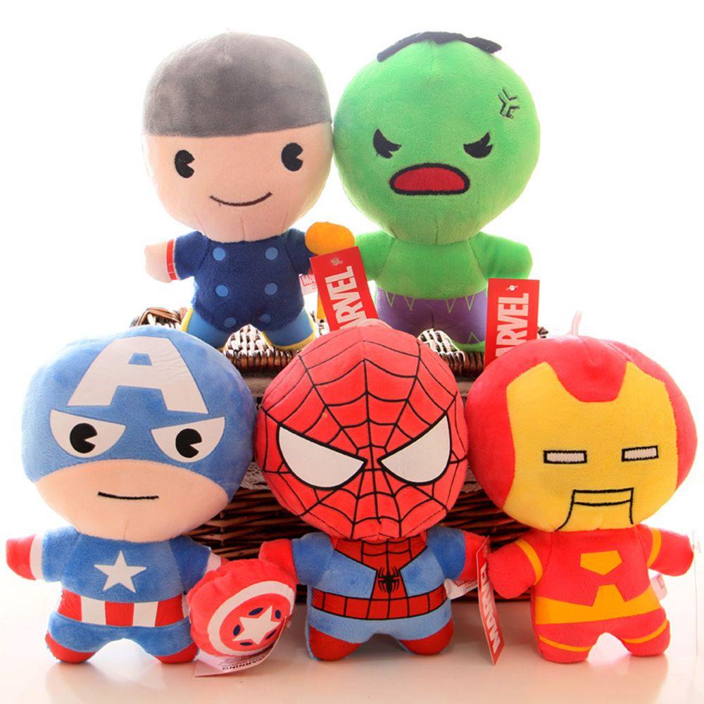 Móc Khóa Nhồi Bông Hình Siêu Anh Hùng Dễ Thương 10cm