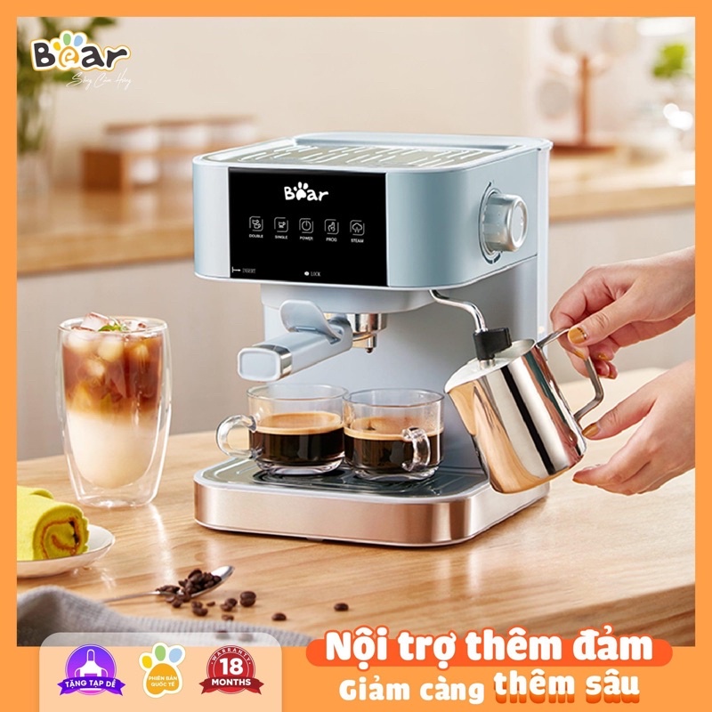 Máy pha cafe espresso Bear tự động, Máy pha cà phê Bear  bảo hành 18 tháng chính hãng - CF-B15V1