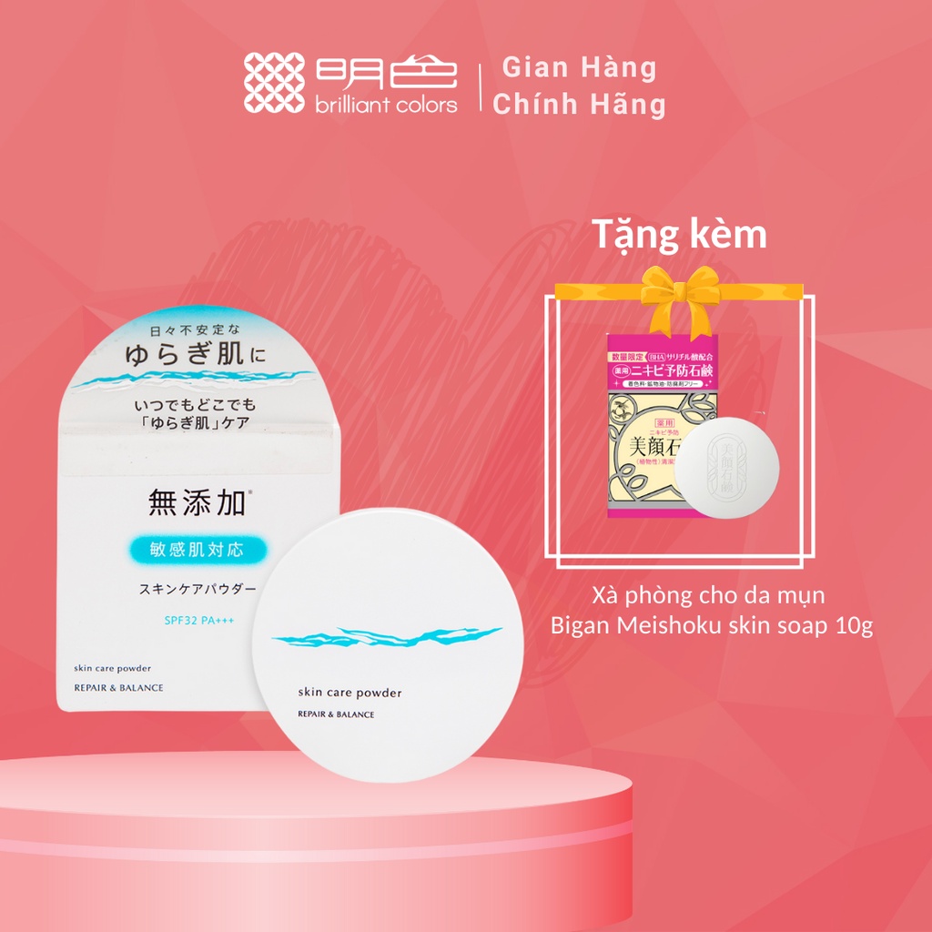 Phấn phủ Meishoku Repair &amp; Balance chăm sóc da nhạy cảm 6g