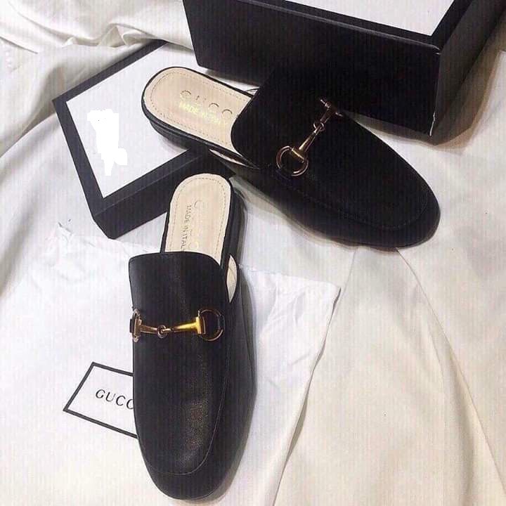 Giày sục tag khóa da lì mũi vuông đế 3 phân guc chì mãi không hết hot max chảnh