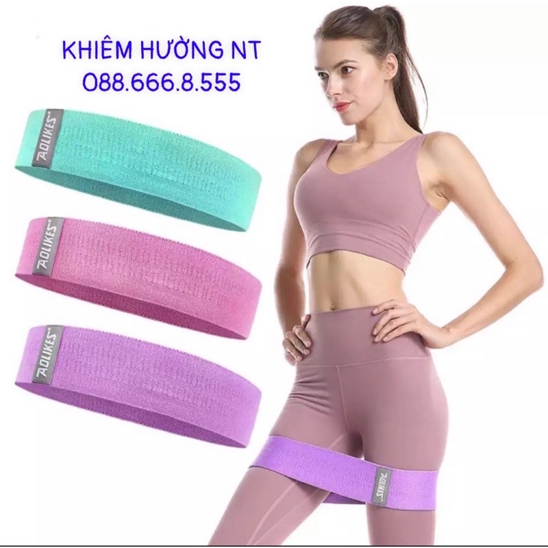 Dây Mini Band Đàn Hồi Kháng Lực Tập Mông Chân Đùi Aolikes Siêu Bền Chính Hãng