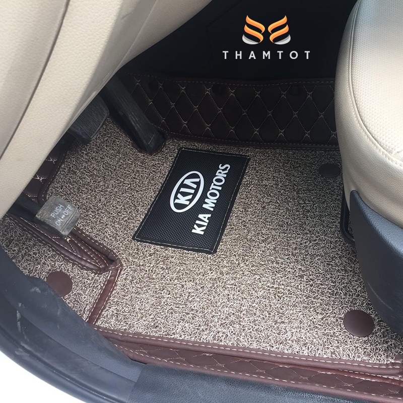 Thảm lót sàn ô tô 5D 6D Kia Sedona 2013-2022 da PU cao cấp, không mùi, giảm tiếng ồn, chống nước 100%_Thamtot90