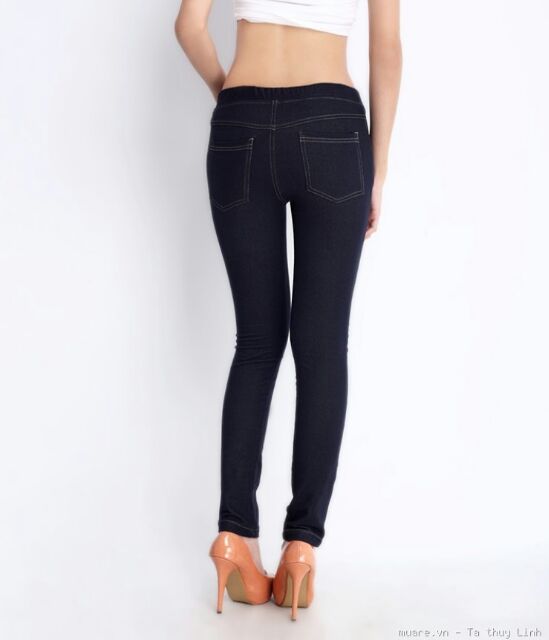 (TĂNG THÊM SIZE ĐẠI) Quần giả jean lưng thun tregging đẹp (Đọc kỹ thông tin sp ạ) | BigBuy360 - bigbuy360.vn