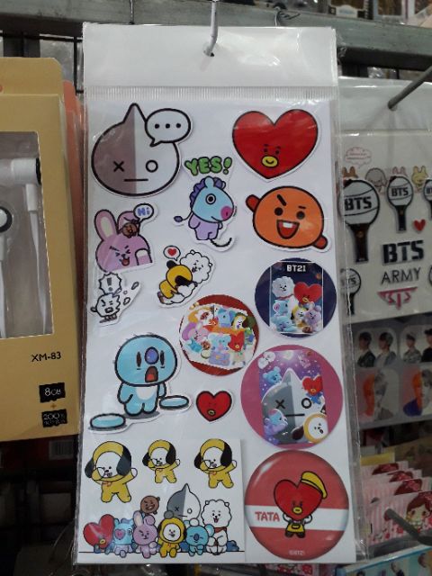 Sticker/ Hình dán nhóm nhạc BTS &amp; BT21 (nhiều mẫu khác nhau)