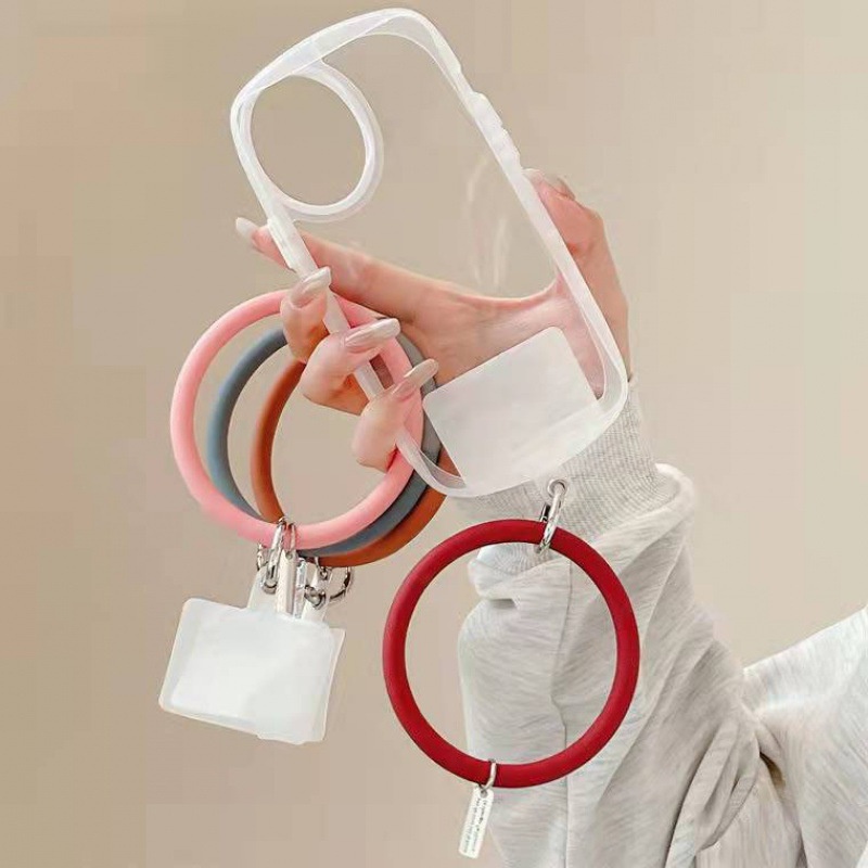 Vòng Silicon Hình Tròn Có Vòng Nhẫn Dán Điện Thoại Chống Mất Thiết Kế Thời Trang Thân Thiện Với Da