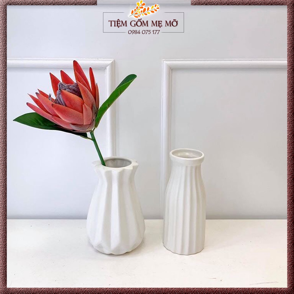 Lọ decor trang trí cắm hoa mini để bàn gốm sứ Bát Tràng