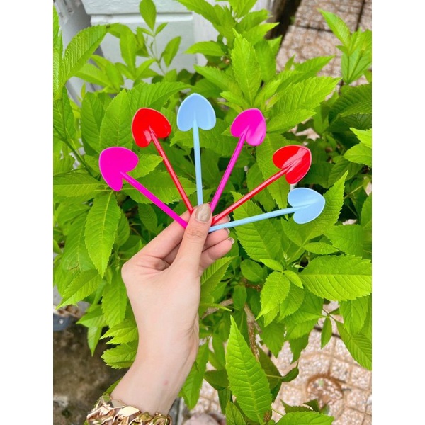combo 5 Xẻng nhựa hình trái tim mini đa công dụng