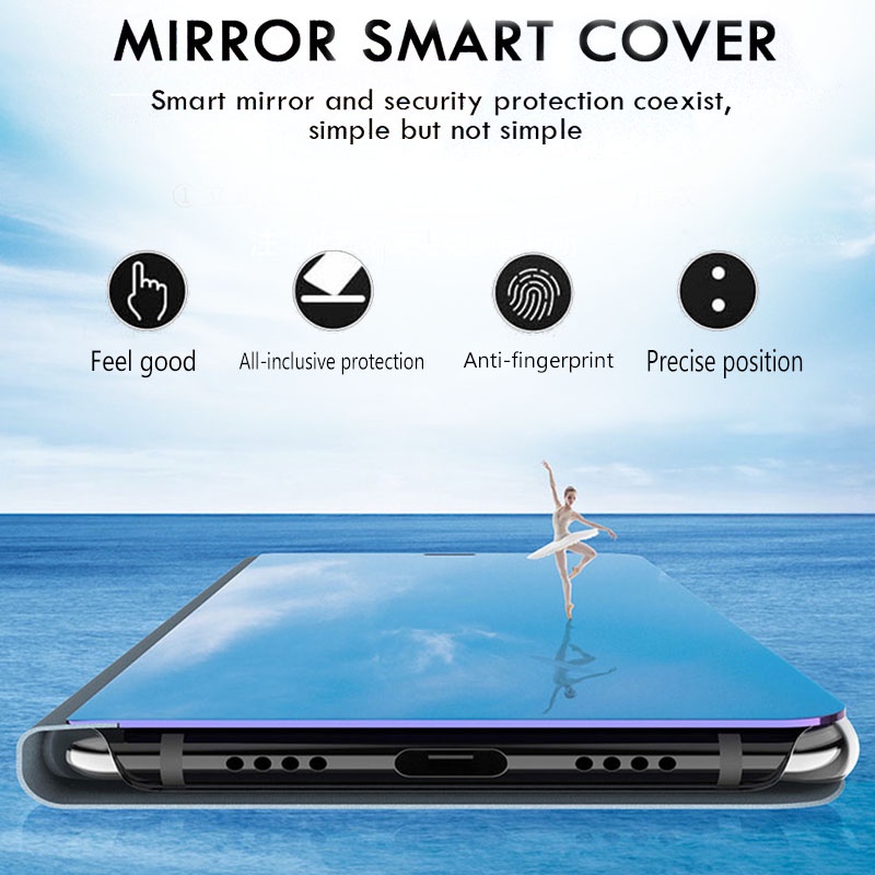 Ốp Điện Thoại Da Nắp Lật Mặt Gương Thông Minh Cho Samsung Galaxy A13 A53 A33 A73 A52S A52 A32 4G 5G A 53 13