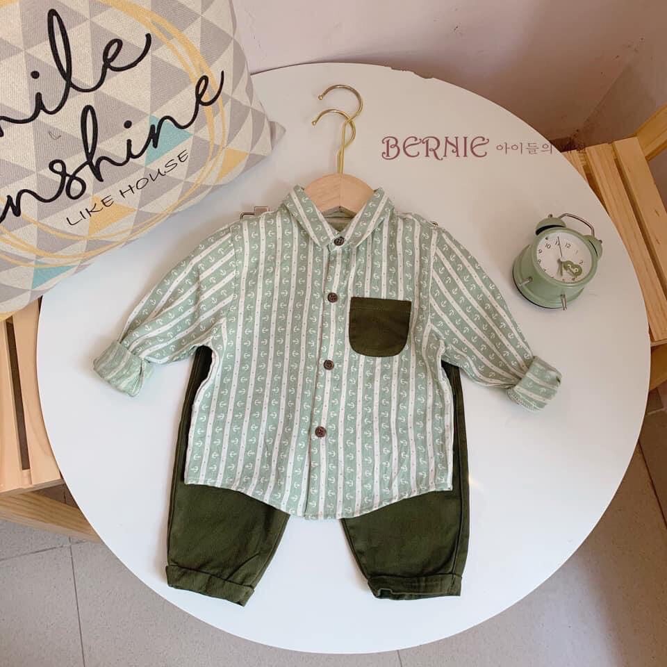 Bộ đũi hình mỏ neo cho bé trai