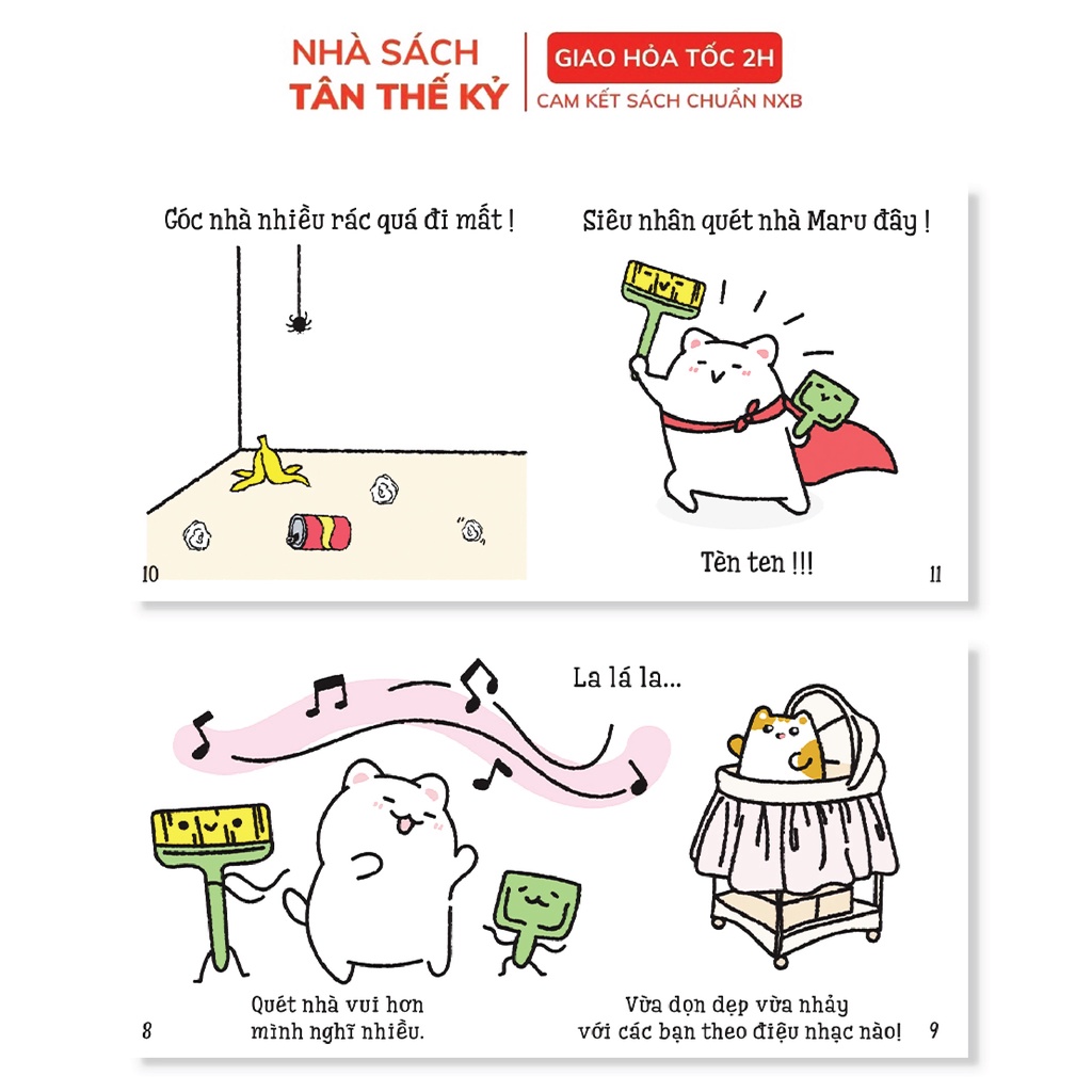Sách Ehon - Combo 6 cuốn Những câu chuyện vụn vặt của Maru - Ehon Nhật Bản dành cho bé từ 2 - 8 tuổi