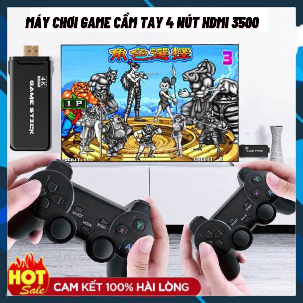 Máy Chơi Game Cầm Tay 4 Nút HDMI 3500 Trò Chơi Cổ Điển PS1/Nitendo switch/FC Compact/FC(Bảo Hành 12 Tháng)