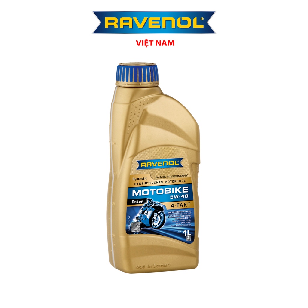 Nhớt xe máy tổng hợp RAVENOL Motobike 4-T Ester 5W-40
