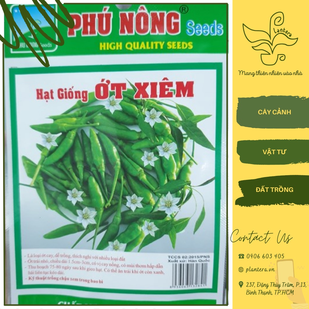 Hạt giống Phú Nông - Ớt xiêm Gói 100mg - Hạt Giống - Rau Ăn Quả