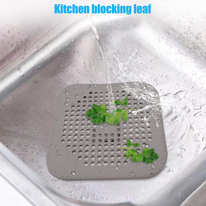 Nắp đậy lỗ thoát nước nhà tắm dạng vuông phẳng chất liệu silicon