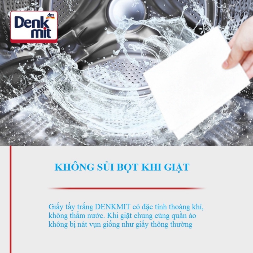 Giấy hút màu và chống phai màu quần áo Denkmit hộp 24tờ-50tờ