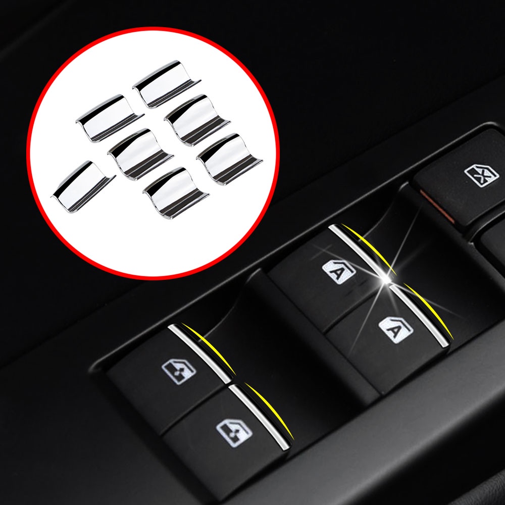 Miếng Dán Trang Trí Nút Điều Khiển Cửa Sổ Xe Hơi Corolla Rav4 REIZ Camry For Highlander Prius Land Cruiser Prado 150 Vios