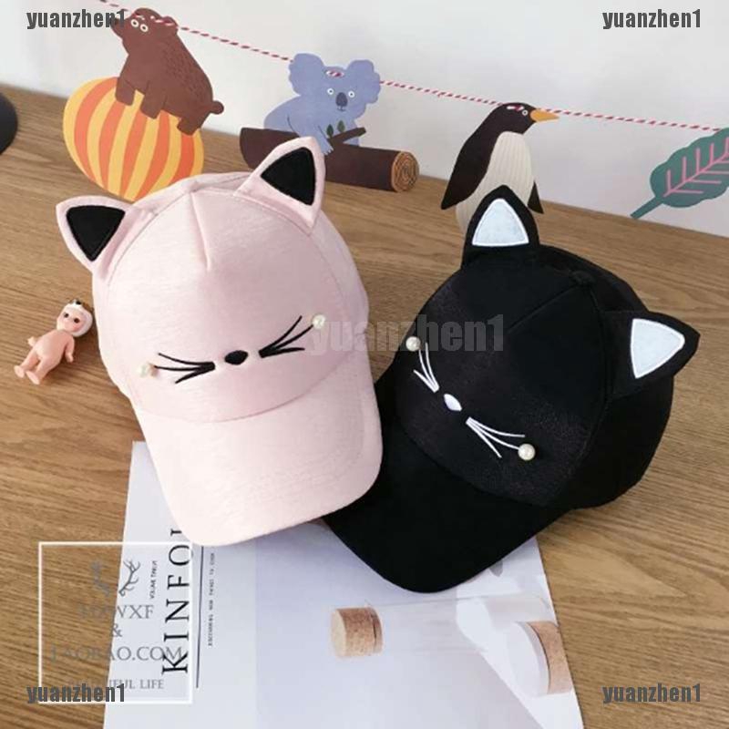 Mũ lưỡi trai tai mèo vải cotton phong cách hip hop cá tính