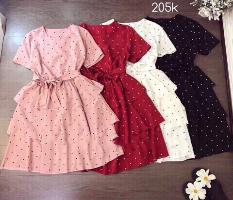 FREESHIP ĐƠN 99K_[Đỏ đã về ]Đầm chấm bi 3 tầng | BigBuy360 - bigbuy360.vn