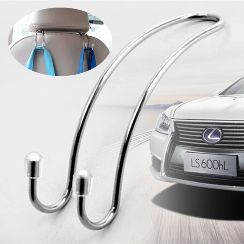 Bộ 2 móc treo đồ INOX sau ghế xe hơi ô tô