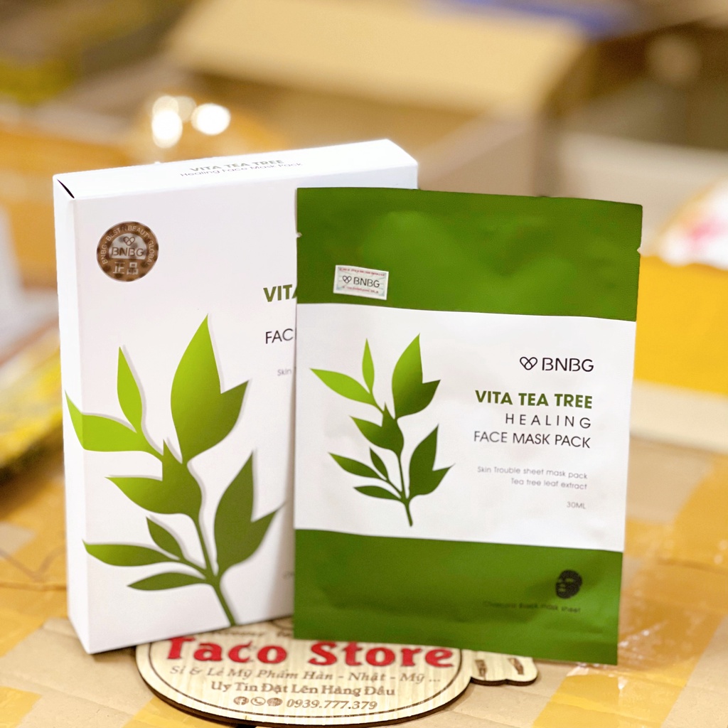 Mặt Nạ Tràm Trà Giảm Mụn, Thải Độc Da BNBG Vita Tea Tree Healing Face Mask Pack 30ml