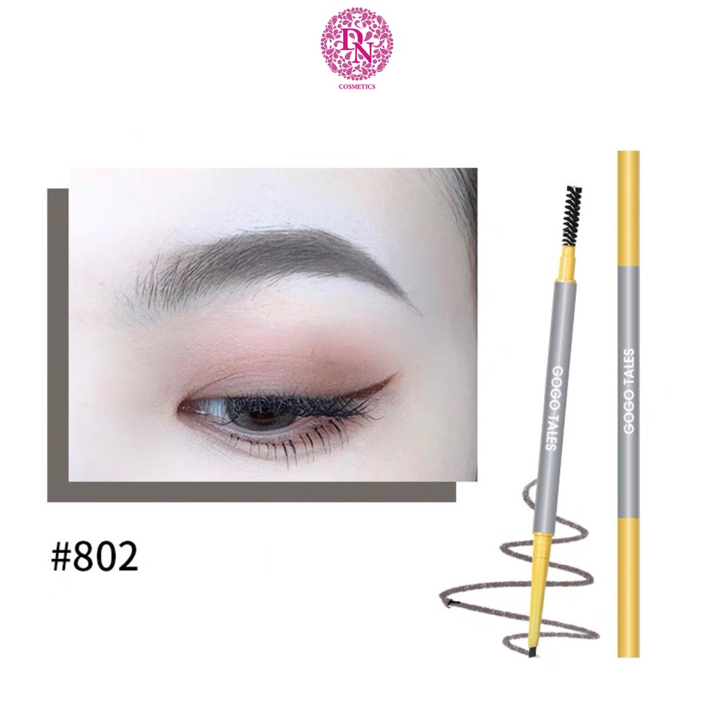 Chì kẻ mày ngang 2 đầu Gogo Tales Cloud Mist Brownpencil GT258
