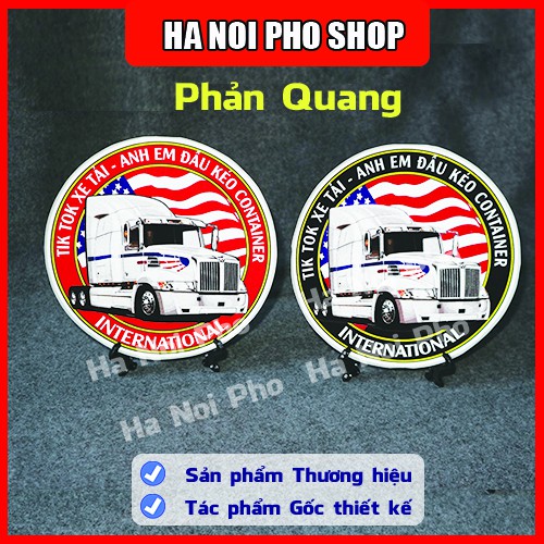02 Tem xe tải Tik Tok Đầu Kéo Mỹ, Logo Dán trang trí, phản quang chống nước [Hà Nội Phố Xe Tải]
