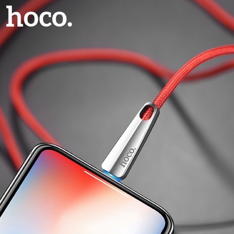 Cáp sạc iphone USB Hoco U35 sạc nhanh tự ngắt sạc khi đầy pin, sạc nhanh 2.4A Max dài 100cm chống chai pin