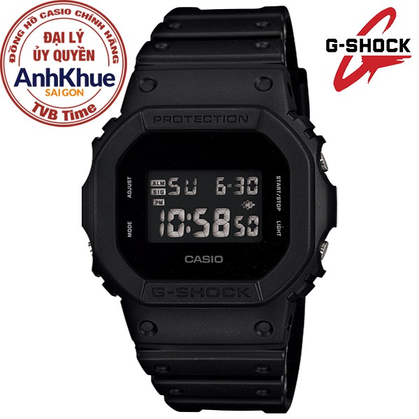 Đồng hồ nam dây nhựa Casio G-Shock chính hãng Anh Khuê DW-5600BB-1DR