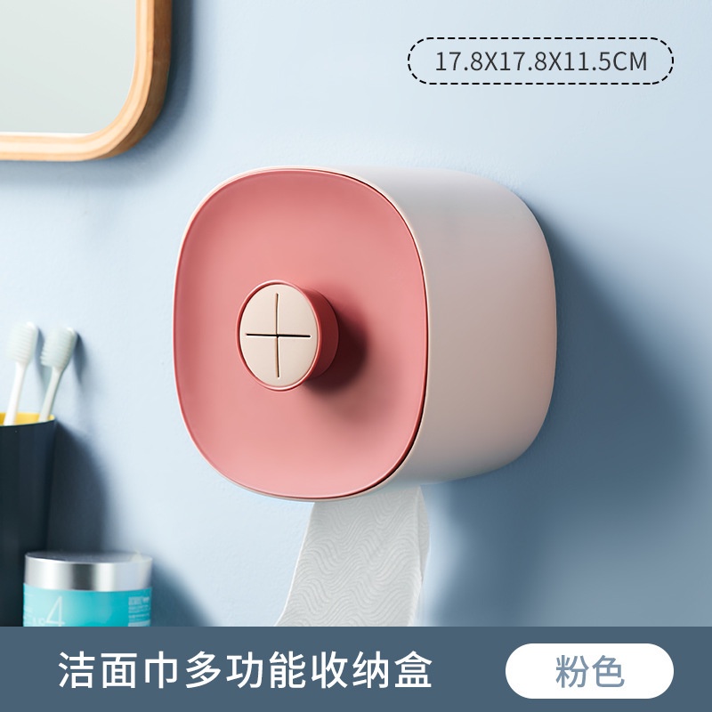 Hộp đựng cuộn giấy vệ sinh gắn tường không cần khoan lỗ chống thấm nước tiện dụng