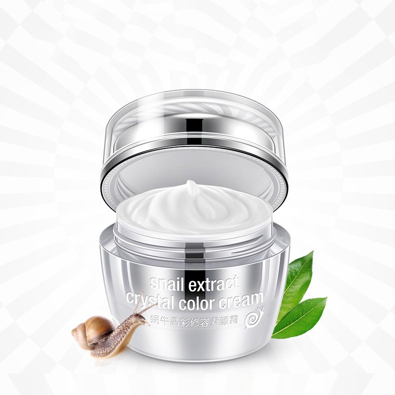 Kem dưỡng ẩm trắng da Snail extract crystal color cream, kem che khuyết điểm dưỡng ẩm, kem dưỡng da trắng hồng SPU159